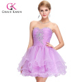 Grace Karin Sweetheart Beaded Sexy Cheap Curto vestido de lilás vestidos CL6077-4